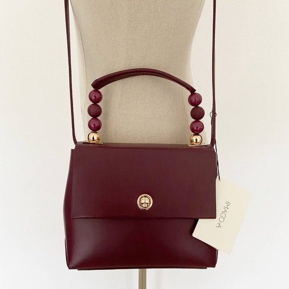 IMAGO-A Handbags - Rare IMAGO-A No48 Carre Top Handle Mini Crossbody Bag Bordeaux